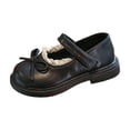 thumbnail image 3 of Viluyesy Girls Mary Jane Shoes With Bow - Princess Leather Flats Soft Sole Lace Loafer Dress Shoes For Toddler Kids Spring Summer Black Size 3, 3 of 10