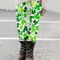 thumbnail image 6 of lcziwo Clearance Items, St Patricks Day Leggings for Women Casual Stretchy High Waisted Yoga Pants Trendy Shamrock Print Running Leggings Full Length Tight Trousers Multicolor XXL, 6 of 7