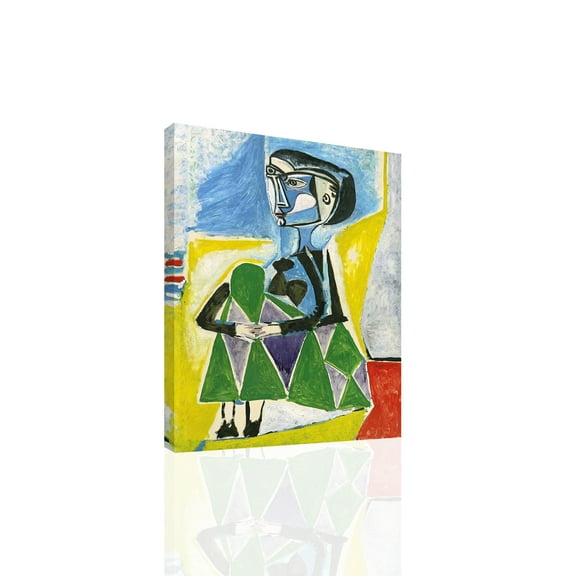"Pablo Picasso, Femme Accroupie - Canvas OR Print Wall Art"