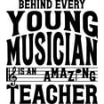 thumbnail image 1 of Behind Every Young Musician Is An Amazing Teacher Staff Funny l Wall Decals for Walls Peel and Stick wall art murals Black Small 8 Inch, 1 of 2