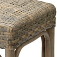 thumbnail image 4 of Jamie Young Co Avery 20.5" Indoor Traditional Rattan Bench in Matte Gray, 4 of 5
