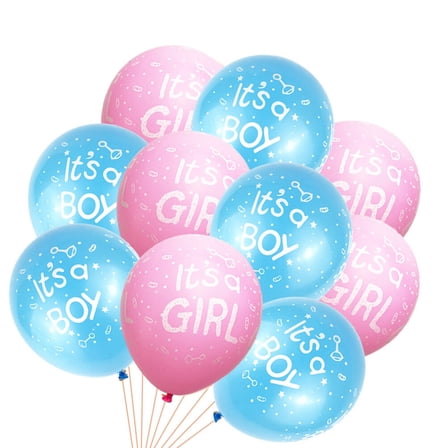 HAMPPLIES 100Pcs Latex Round Balloon for Baby Shower Gender Reveal