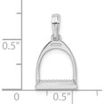 thumbnail image 3 of Sterling Silver Polished 3D Horse Stirrup Pendant - Jbsp, 3 of 5