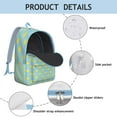 thumbnail image 3 of Retro Lemon Pattern School Backpack, Summer Citrus Fruit Print Vintage Floral Daypack with Cute I Love Lemons Design, 3 of 4