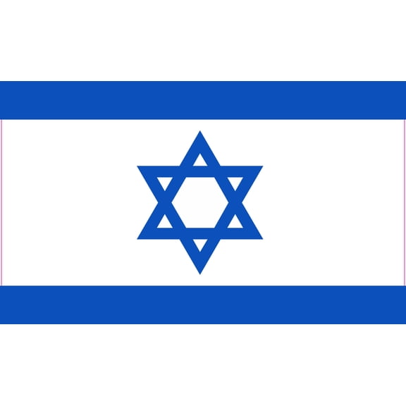 5.5inx4in Proportional Israel Flag Sticker Vinyl Flag Vehicle Window Decal