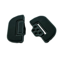 Kuryakyn 4357 Motorcycle Foot Control Component: Ribbed Folding Boards for Driver or Passenger Floorboards, Wrinkle Black, 1 Pair