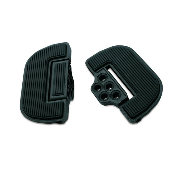 Kuryakyn 4357 Motorcycle Foot Control Component: Ribbed Folding Boards for Driver or Passenger Floorboards, Wrinkle Black, 1 Pair