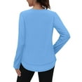 thumbnail image 4 of Women's Workout Tops Long Sleeve V Neck Gym Shirts Summer Athletic Yoga Tshirts Loose Fit Casual Quick Dry Clothes 2026, 4 of 6