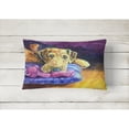 thumbnail image 2 of Carolines Treasures 7345PW1216 Airedale Terrier Teddy Bear Canvas Fabric Decorative Pillow, 12H x16W, multicolor, 2 of 3