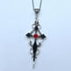 thumbnail image 1 of Collar de vampiro cruzado de punta negra, joyería gótica, collar de declaración, colgante de cruz de daga, regalo gótico, collar gótico, 1 of 5