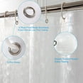 thumbnail image 3 of Clear Shower Curtain Liner, 3D Cobblestone & Watercube Semi Transparent EVA Shower Liner Waterproof for Shower Stall, Bathroom, 72 x 72 inch, 12 Hooks (Clear-Cube), 3 of 8