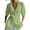 Green, variant on Women's Ruffle Trim Short Sleeve Blouse Summer Sweet V Neck Button Down Shirts Loose Fashion Boho Beach Vacation Tops Navy