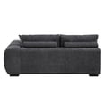 thumbnail image 3 of ACME Chloris Linen Fabric Upholstered Sectional Sofa with Pillows in Gray, 3 of 11