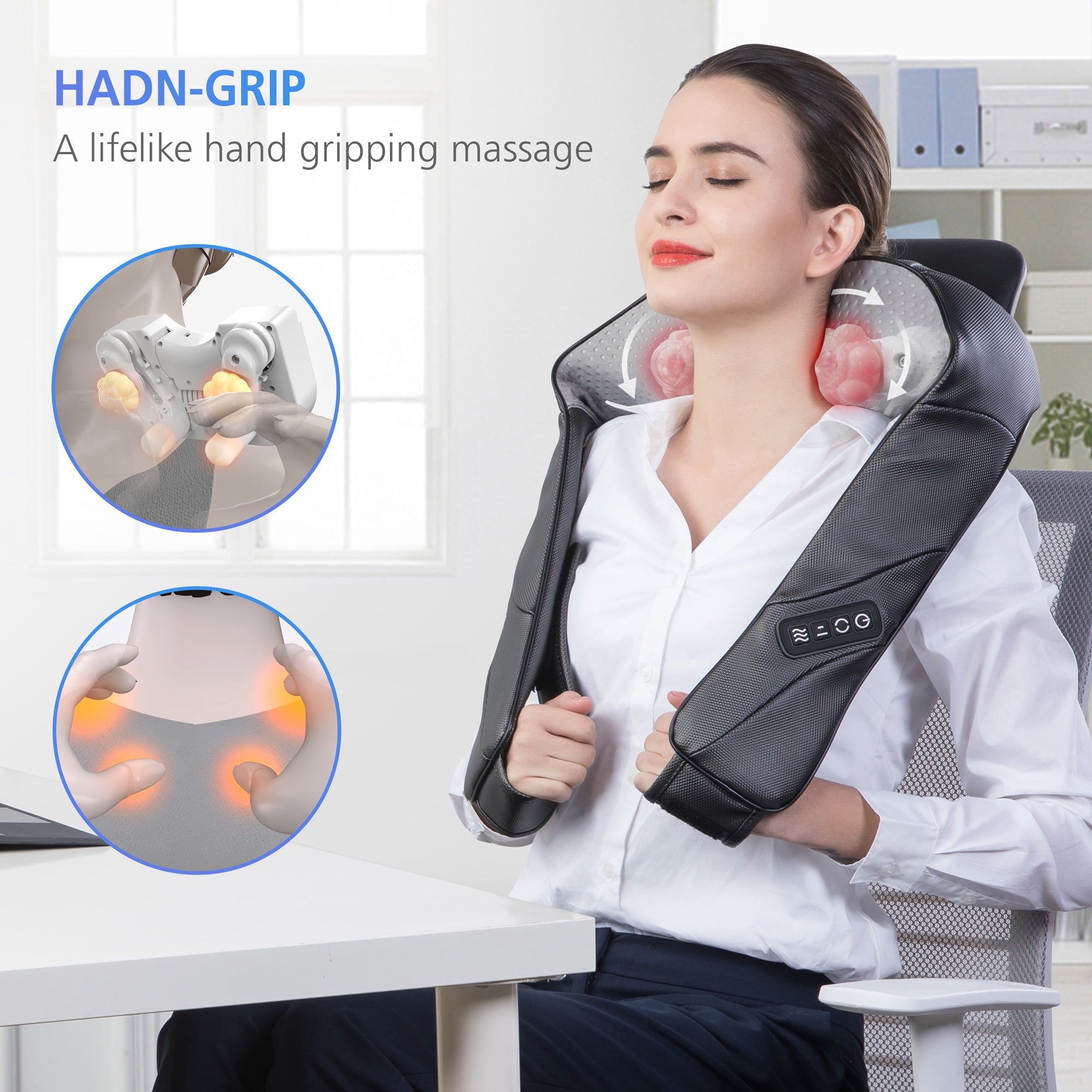 COMFIER Portable Heated Neck Massager for Pain Relief,EMS Intelligent  Electric Pulse Neck Massager w…See more COMFIER Portable Heated Neck  Massager