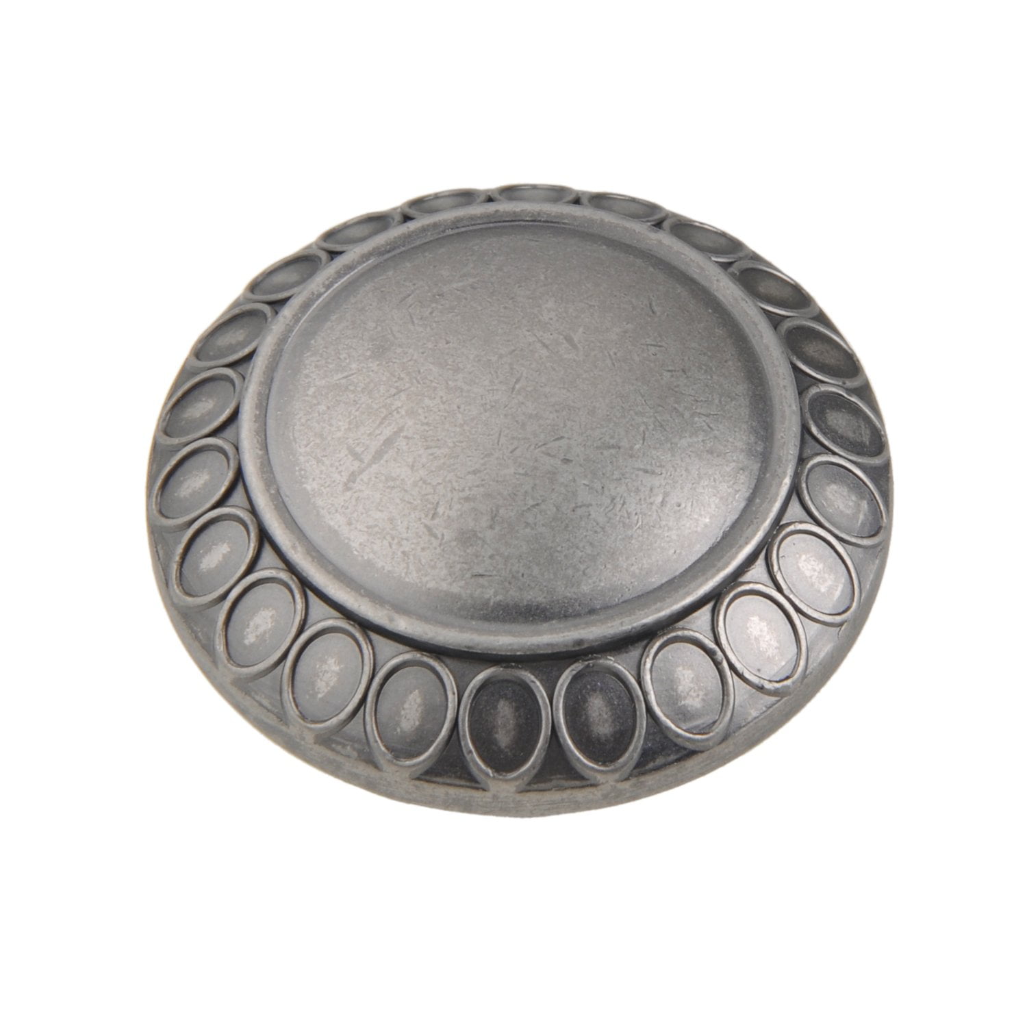 Utopia Alley 10pcs Barnet Cabinet Ring Pull Knob - Decorative Cabinet Drop Pull Knobs for Cabinets and Drawers - Vintage Cabinet Hardware with Hand Finished Pewter - Metal Drawer Pull Knobs 1.3"