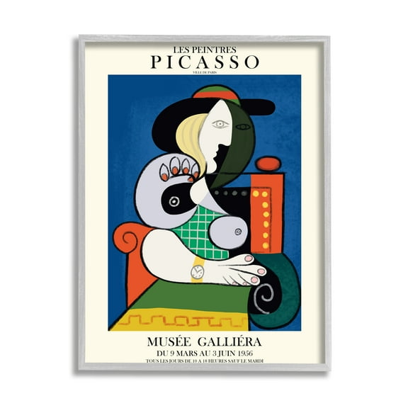 Stupell Industries Picasso Classical Abstract Artist Red Chair Woman, 16 x 20, Designed by Ros Ruseva