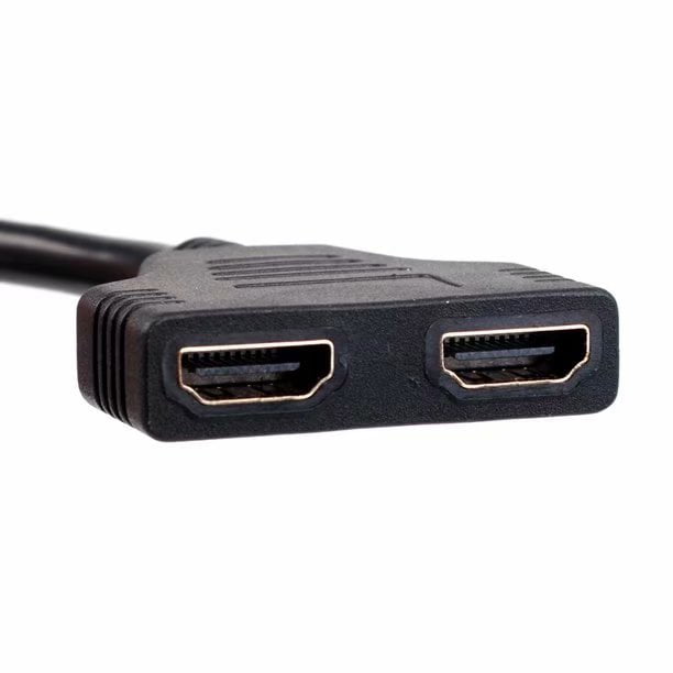 HDMI 2 Dual Port Y Splitter 1080P HDMI v1.4 Male to Double Female Adapter  CaB wi