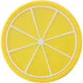 thumbnail image 1 of Posavasos de silicona para bebidas, posavasos a prueba de calor, posavasos redondos con forma de fruta, con aislamiento térmico eficaz a prueba de quemaduras (10 unidades, amarillo, 1 of 5