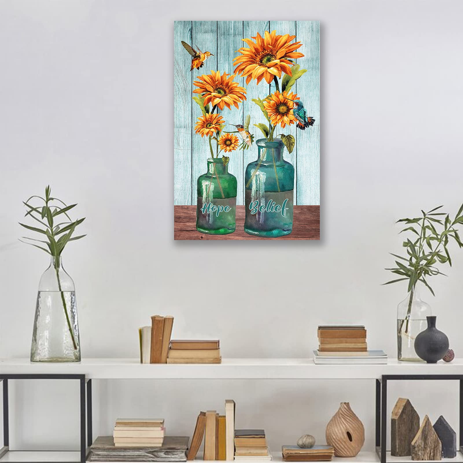 Rustic Sunflower Wall Art Sunflower Painting Picture Farmhouse ...