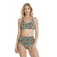 Sun And Sea Femme Couverture Complète Haut / Taille Haute Bas Vert Multi - Ensemble Bikini -M – image 1 sur 2