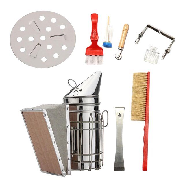 Almencla 8 Pieces Beekeeping Tool Set PP Beekeeping Equipment for Beekeepers Farm