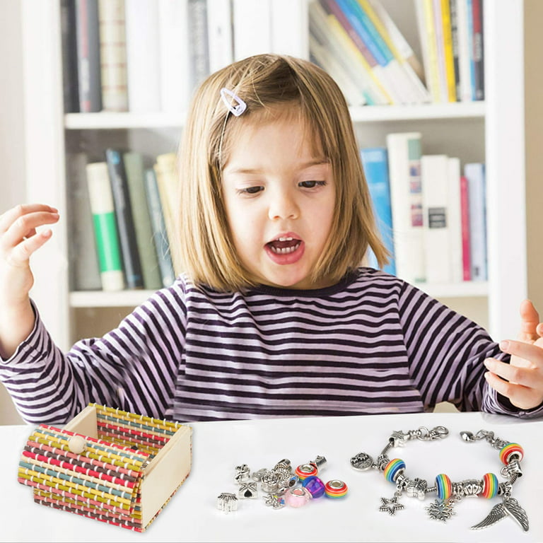 Jewlery Making DIY Girls Crafts Supplies, Sensory Girls Christmas Gift Age  4, 5, 6, 7, 8, 9 Years Old, Creative Gift for Kids 