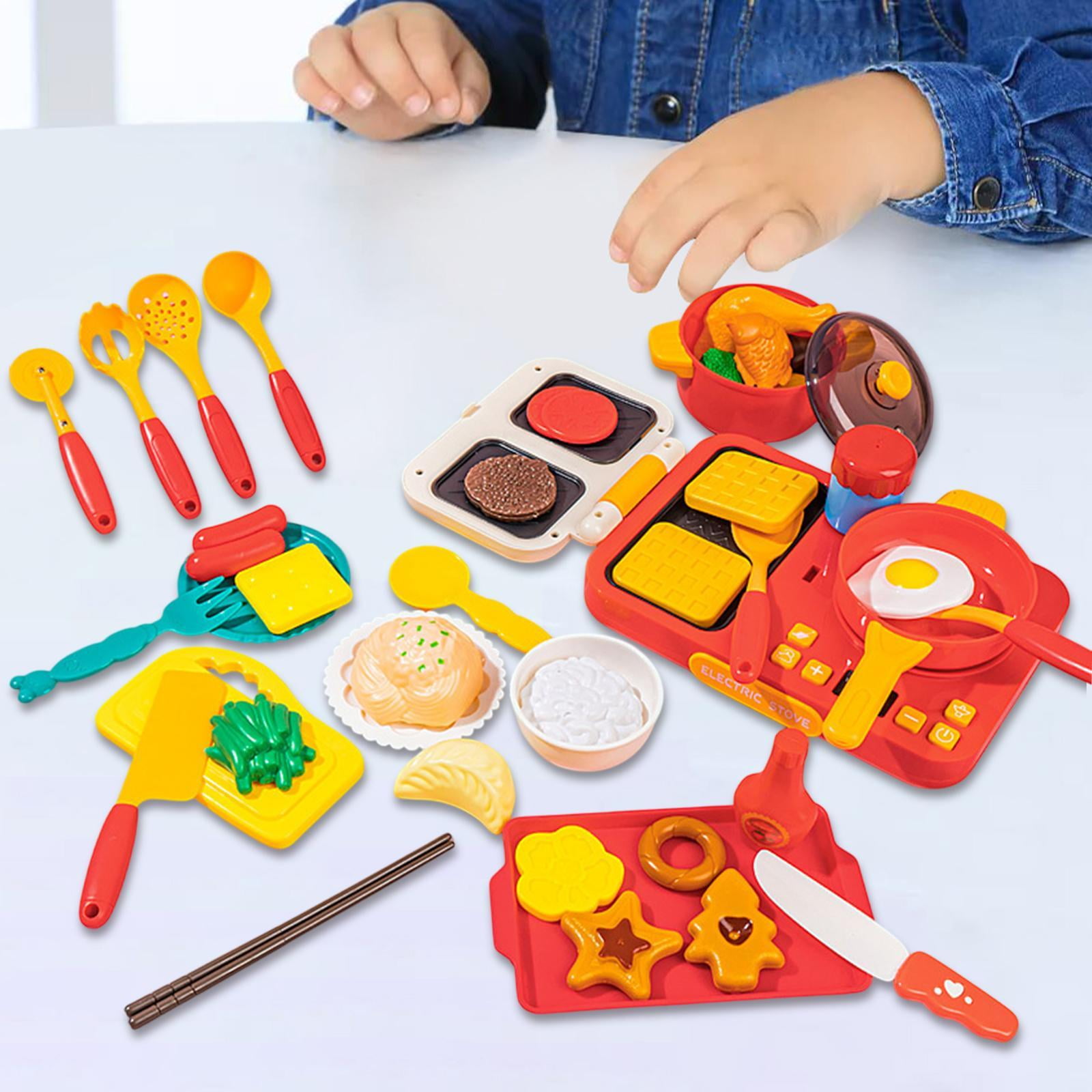 Juego De Cocina Para Niños De 22 Piezas - Utensilios De Acero Grado Alimenticio, Juguete Educativo