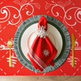 thumbnail image 5 of Christmas Tablecloth, Christmas Table Cloth Winter Snowflake Xmas Holiday Rectangular Tablecloth for Christmas Decor, Waterproof Wrinkle Free Red Christmas Tablecloth for Rectangle Tables 60 X 102, 5 of 6