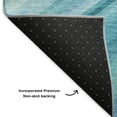 thumbnail image 3 of Addison Rugs Mayfield Washable Transitional Waves Teal Round Rug, 8' x 8', 3 of 5