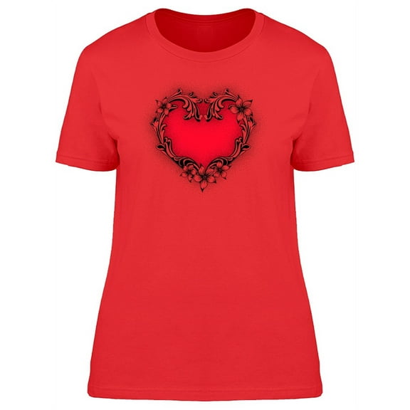 Vintage Ornate Heart T-Shirt Women -Image by Shutterstock, Female x-Large