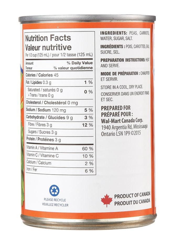Great Value Peas & Carrots