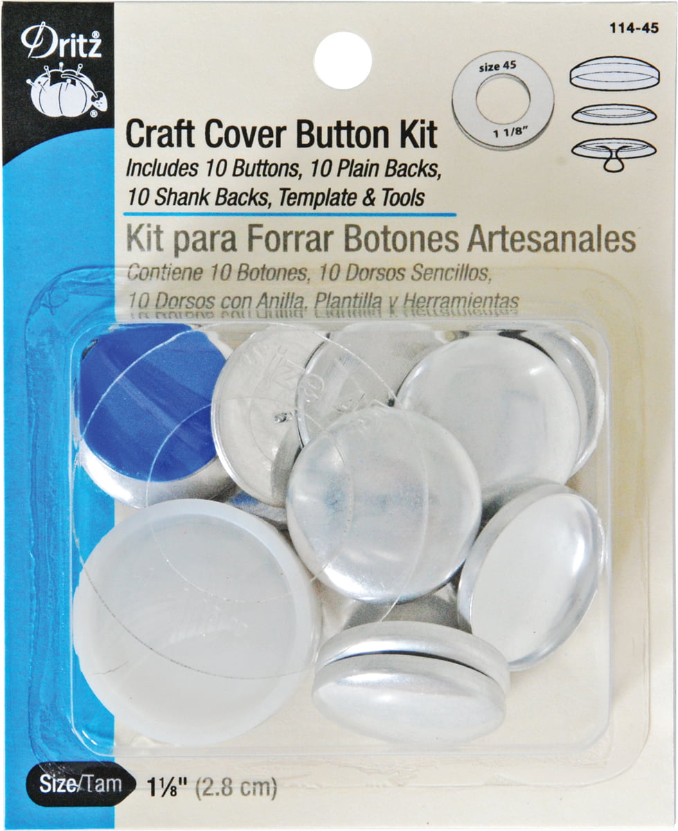 Dritz Cover Button Kit 1 1/8 Size 45 14-45 - 123Stitch