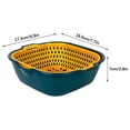 thumbnail image 4 of (Designación de ventas) [Tamaño grande] Conjunto de dos piezas amarillo y blanco fregadero de doble capa lavabo cocina multifuncional cesta de drenaje cesta de frutas doméstica 20x20,5x8cm, material, 4 of 8