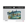 thumbnail image 2 of Die Cut Sticker Portland, Oregon, Oregon Greetings Large Letters, Contour, Vintage Artwork Vinyl Sticker 3 to 6 inches, (Waterproof Decal for Cars, Water Bottles, Laptops, Coolers), Large, 2 of 5