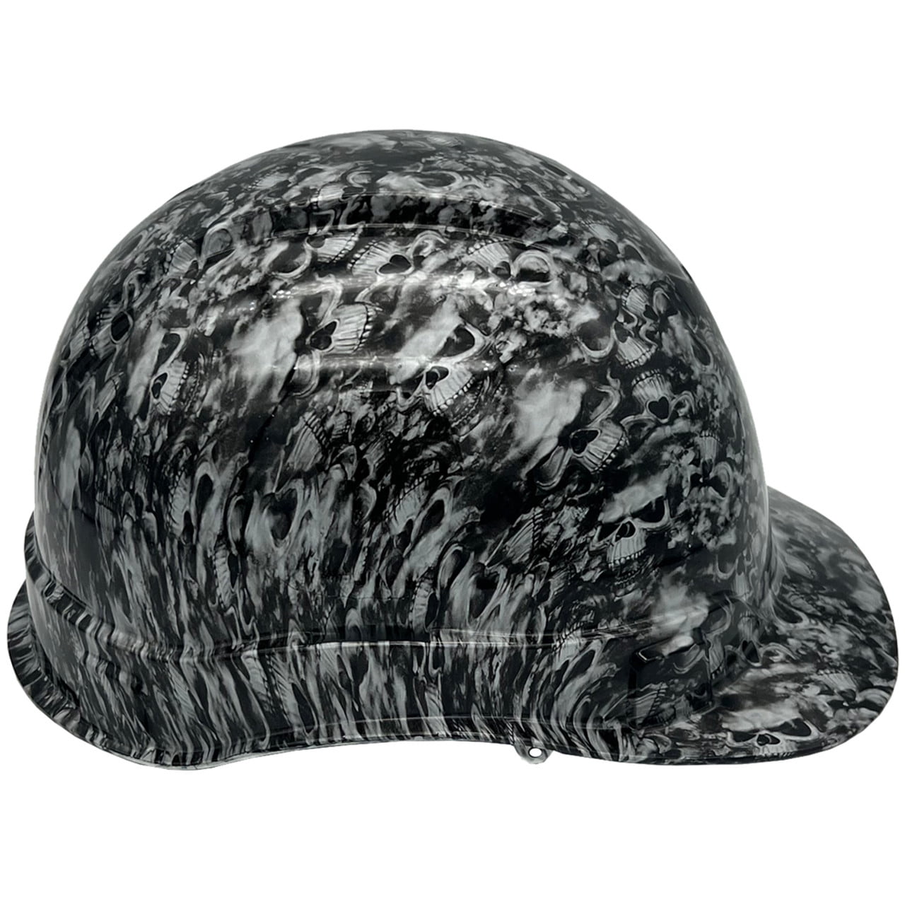 Reaper Skulls Hydro Dipped Hard Hats Cap Style with 4 Pt Suspension