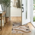 thumbnail image 2 of ODIKA 2'x3' Brown Beige Abstract Flowing Waves Washable Doormat Curved Lines Circles Modern Minimalist for Entryway, Kitchen, Laundry Room, Non-Slip, Low Pile, 2 of 7