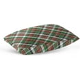 thumbnail image 5 of Green Red Plaid Velvet Oblong Lumbar Plush Throw Pillow Cover/Shams Cushion Case - 16x24in - Decorative Invisible Zipper Design for Couch Sofa Pillowcase Only, 5 of 5