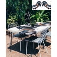 thumbnail image 3 of Retro Rooster Rectangle Tablecloth, Waterproof Elastic Fitted Table Covers for 3 Foot Tables, 24x36inch Decorative Tablecloths for Picnic, Camping, Indoor, Outdoor, Vintage Pastoral Animals, 3 of 6