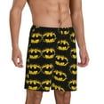 thumbnail image 2 of Batman Pajama Shorts for Men, Summer Graphic Lounge Pajama Bottoms Soft Sleep Pjs Pants with Drawstring & Pockets, 2 of 8