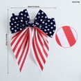 thumbnail image 2 of Ouuluon 4th of July Patriotic Bows Gift Wrapping Ribbon, Red White Blue Woven Striped Ribbon for Memorial Day Holiday Party Festive Home Decoration, 2 of 8