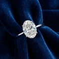 thumbnail image 6 of Pompeii Certified 2Ct Oval Diamond Solitaire Thin Engagement Ring Gold Lab Grown, 6 of 8