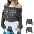 thumbnail image 2 of Dalrosia Scarf with Sleeves for Women, 2024 New Knitted Cable Wrap, Scarves with Sleeves Women, Lady Fashion Sleeve Wrap Scarf, 2 of 3