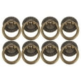 thumbnail image 4 of LOLIPPYY 8pcs Vintage Antique Drop Pulls - Round Drawer Handles with Single Mounting Hole - Cabinet Knobs for Nightstand and Dressing Drawer, 4 of 7