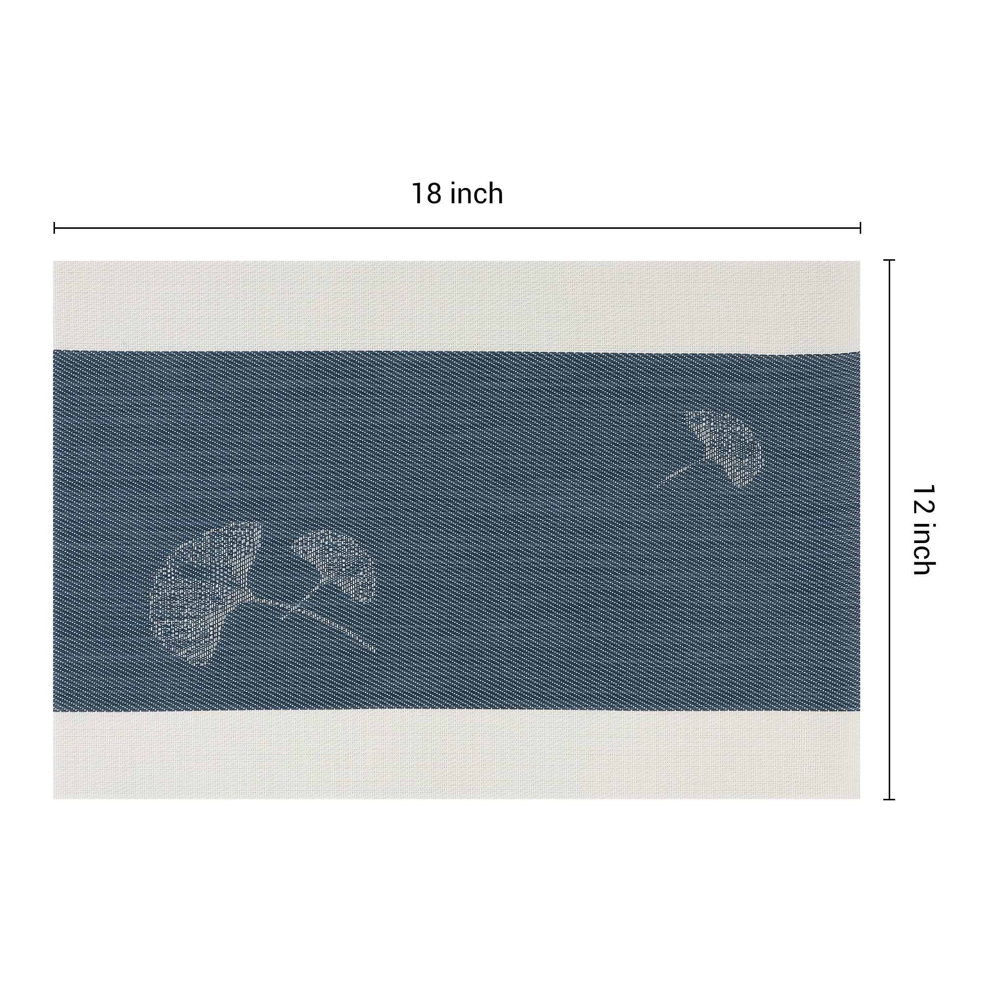 Unique Bargains Set of 6 Placemats for Kitchen Dining Table Decor Navy