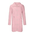 thumbnail image 3 of Cardigan for Women Zpanxa Hood Cardigan for Women, Plus Size Winter Warm Sweater Outwear, Single Breasted Long Sleeves Coat with Pocket Pink M, 3 of 4
