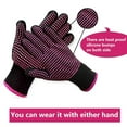 thumbnail image 3 of MR.R Heat Resistant Gloves with Silicone Bumps,2 Pieces Professional Heat Proof Glove Mitts for Hair Styling Curling Iron Flat Iron and Curling Wand Hot-Air Brushes,Universal Fit Size, 3 of 5