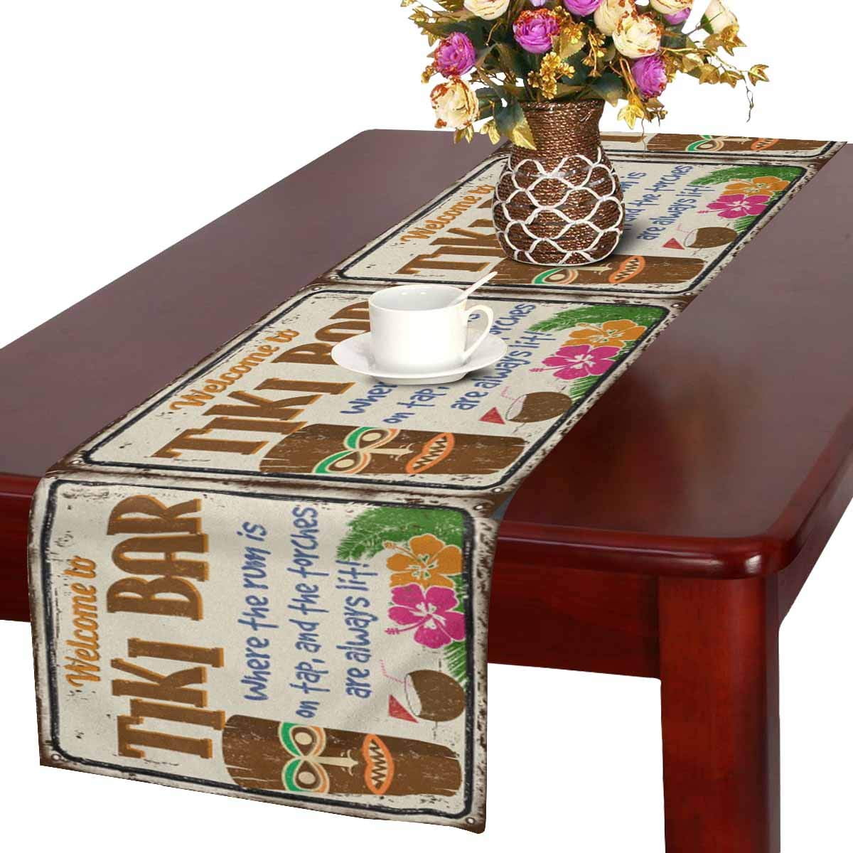 MKHERT Hawaiian to Tiki Bar Vintage Rusty Metal Sign Table