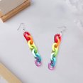 thumbnail image 4 of Pendientes de , pendientes colgantes de cadena acrílica, pendientes de gota geométricos llamativos, joyería ligera colorida para mujeres y Gancho para la oreja Baoblaze Pendientes de cadena de arcoíris, 4 of 5
