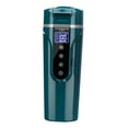thumbnail image 4 of Taza calefactora para coche de 450ml, hervidor eléctrico de viaje de 24V/12V, taza para té y café de acero inoxidable 304, taza calefactora para té Verde oscuro, 4 of 8