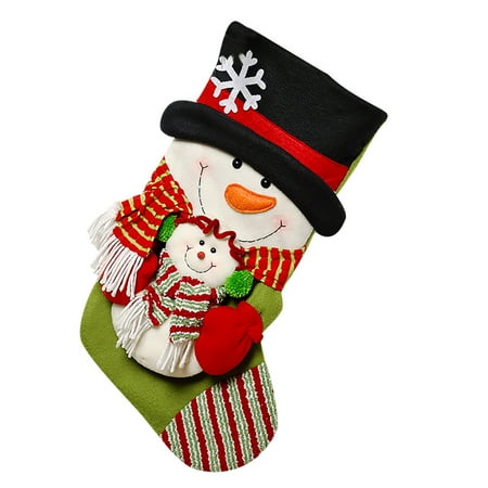 

Christmas Ornament Gray Christmas Stocking Gift Bag Pendant Gift